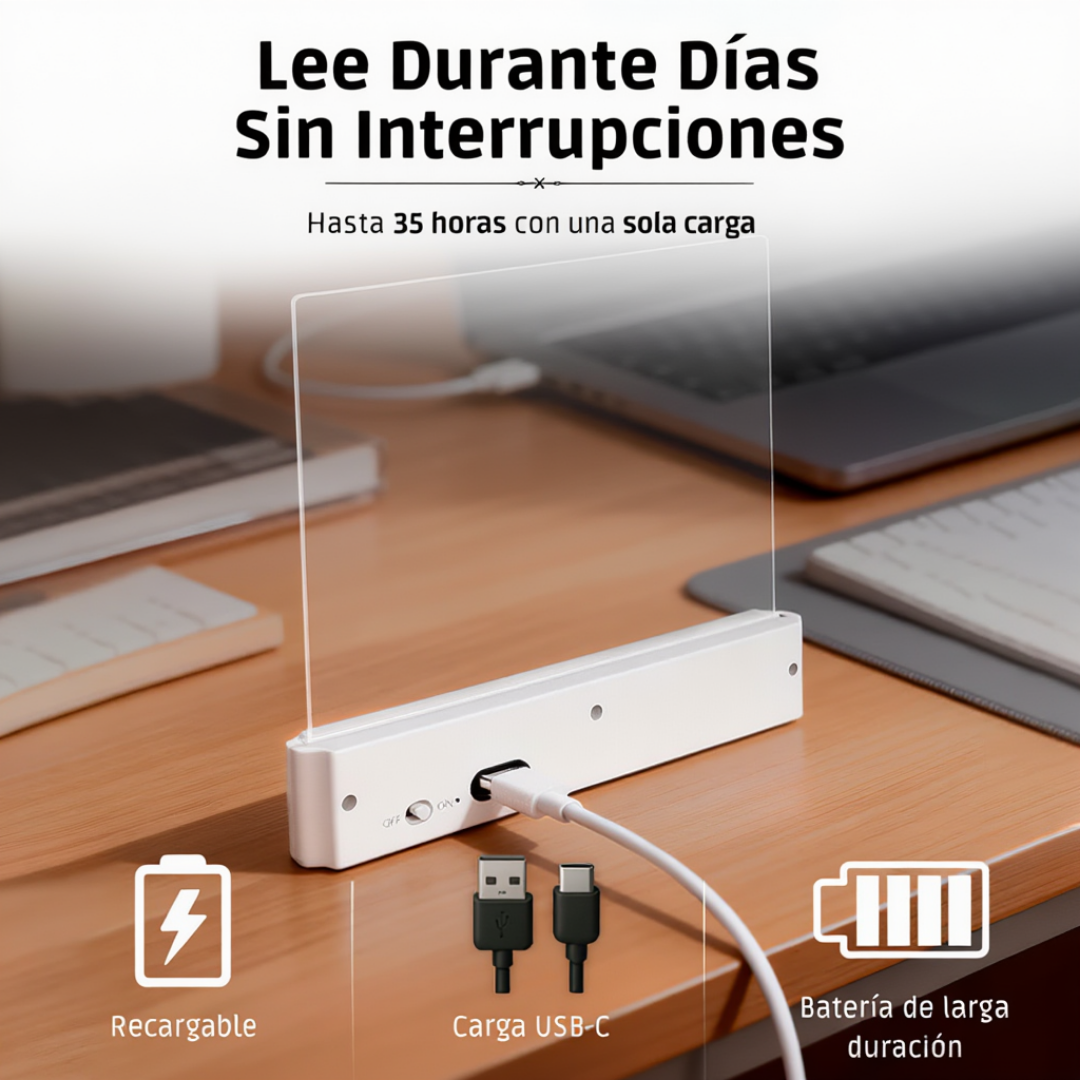 Luz Personal para Leer: Suave, Recargable y sin Molestar